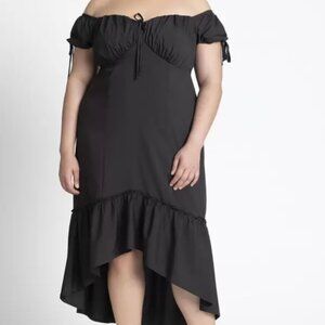 eloquii Off The Shoulder Shirred Dress